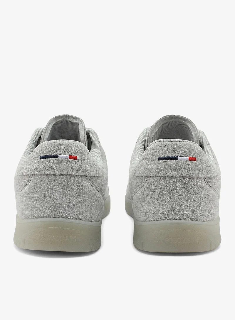 U.S. Polo Assn. grey Men's Grey Low-Top Sneakers - Classic Lace-Up Design, Comfortable for Everyday Outfits for Men | Best Price UAE